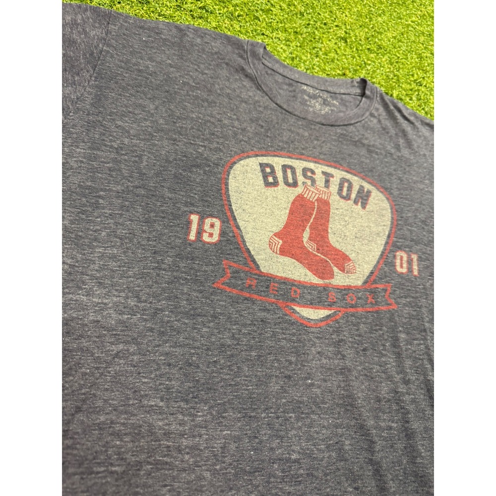 Boston Red Sox Graphic T-Shirt Mens XL Charcoal Heather Grey MLB Baseball Tee - Picture 2 of 5